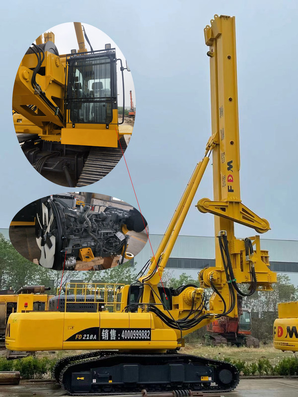 ISUZU6HK1 Motorlu FDM Rig Hidrolik Çekiç Kazık Makinesi